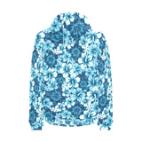 Hibiscus Pattern Print Design 03 Men's Padded Hooded Jacket