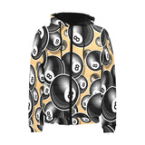 Billiard Ball Pattern Print Design 04 Men's Padded Hooded Jacket