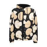 Champignon mushroom pattern Men's Padded Hooded Jacket