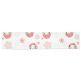 Daruma japanese wooden doll cherry blossom flower Table Runner