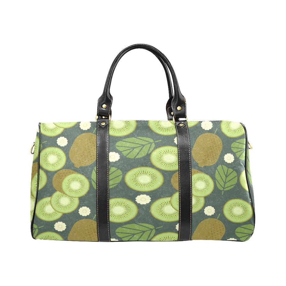 Whole sliced kiwi leave and flower Travel Bag