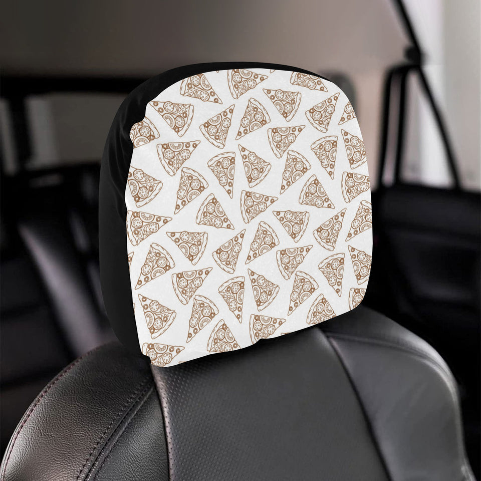 Hand drawn pizza pattern Car Headrest Cover