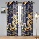 Gold dragon pattern Gauze Curtain