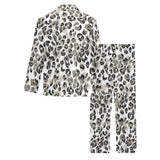 Leopard skin print pattern Men's Long Pajama Set