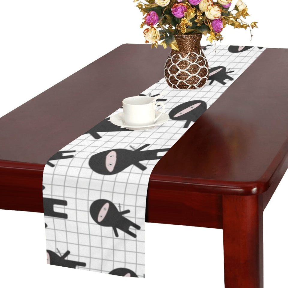Ninja pattern plaid background Table Runner