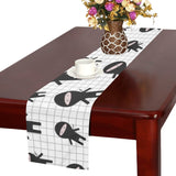 Ninja pattern plaid background Table Runner