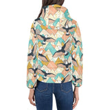 Eagle Pattern Print Design 02 Women's Padded Hooded Jacket