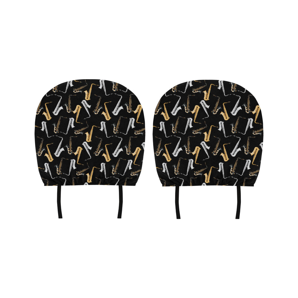 saxophone design pattern Car Headrest Cover