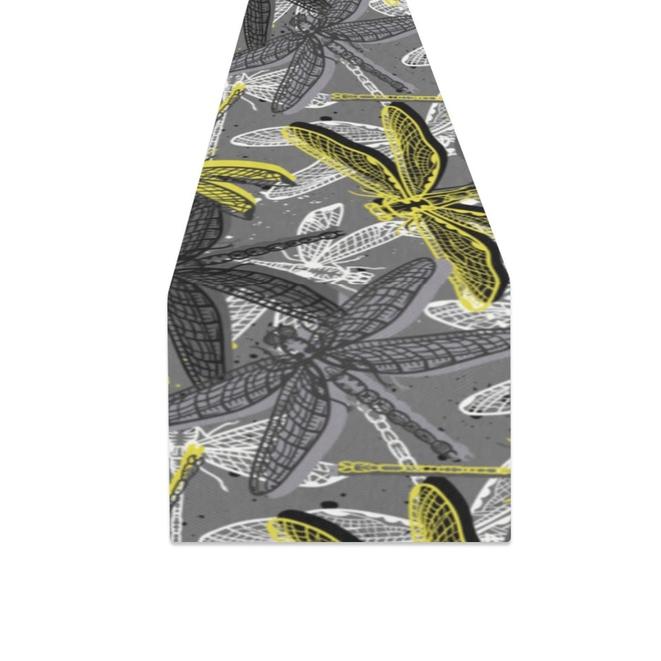 Hand drawn dragonfly pattern Table Runner