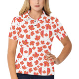 Canada Pattern Print Design 02 Women's All Over Print Polo Shirt