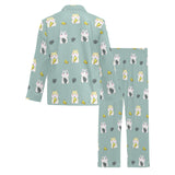 Cute hamster cheese pattern Men's Long Pajama Set