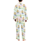 Cute hand drawn mermaid Men's Long Pajama Set