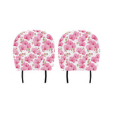 pink purple orchid pattern background Car Headrest Cover