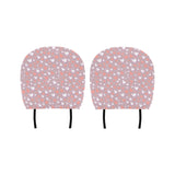 coral white heart pattern Car Headrest Cover