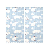 Cute polar bears Christmas decoration pattern Gauze Curtain