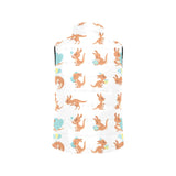 Cute Kangaroo pattern Men's Padded Vest