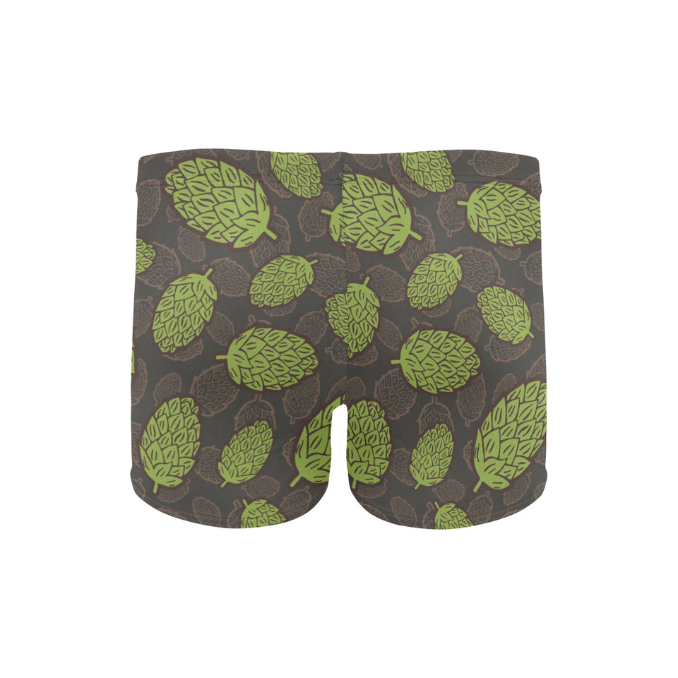 Hop pattern black background Men's Swimming Trunks