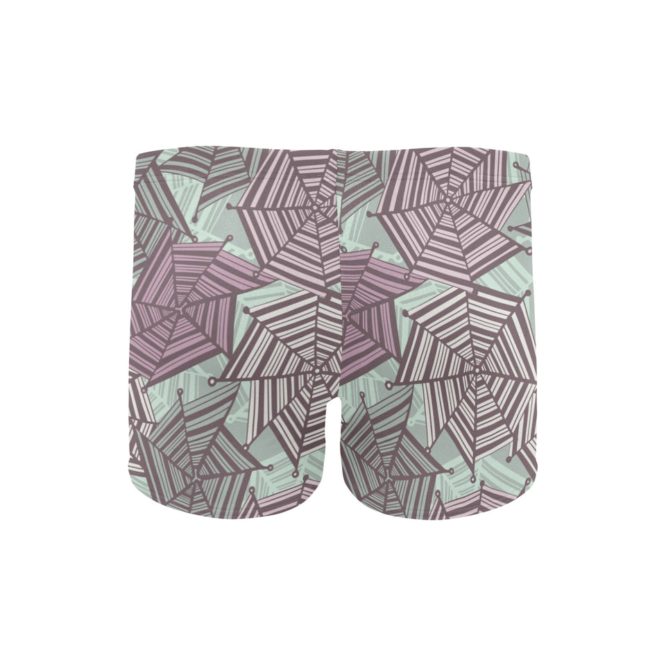 Spider web cobweb design color pattern Men's Swimming Trunks