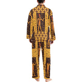 Egypt Hieroglyphics Pattern Print Design 05 Men's Long Pajama Set