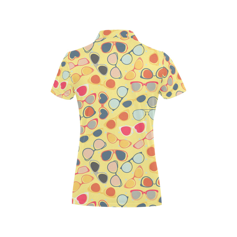 Sun Glasses Pattern Print Design 05 Women's All Over Print Polo Shirt