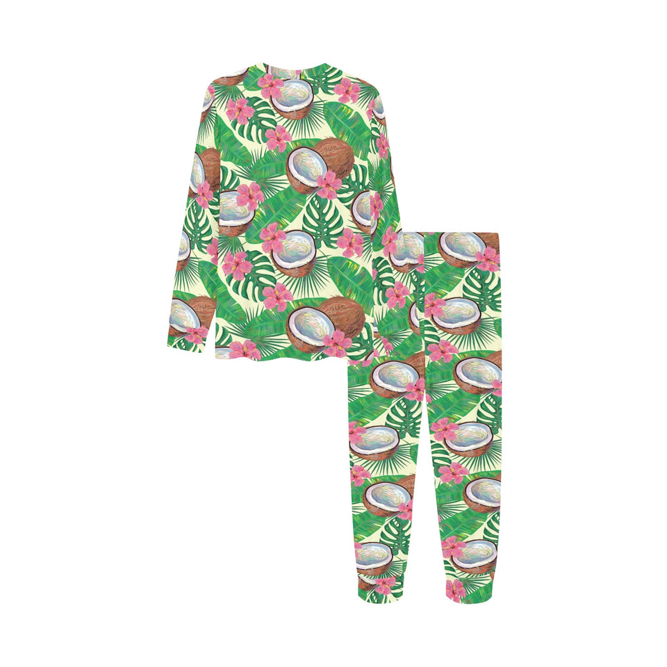 Coconut Pattern Print Design 01 Kids' Boys' Girls' All Over Print Pajama Set