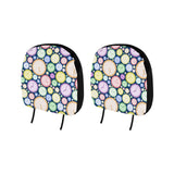 Colorful clock background Car Headrest Cover