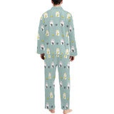 Cute hamster cheese pattern Men's Long Pajama Set
