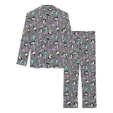 Ostrich Pattern Print Design 01 Women's Long Pajama Set