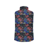 Octopus sea wave tropical fishe pattern Men's Padded Vest