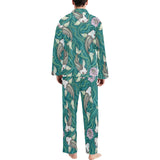 Koi Fish Carp Fish lotus pattern Men's Long Pajama Set