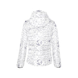 Math Pattern Print Design 03 Women's Padded Hooded Jacket