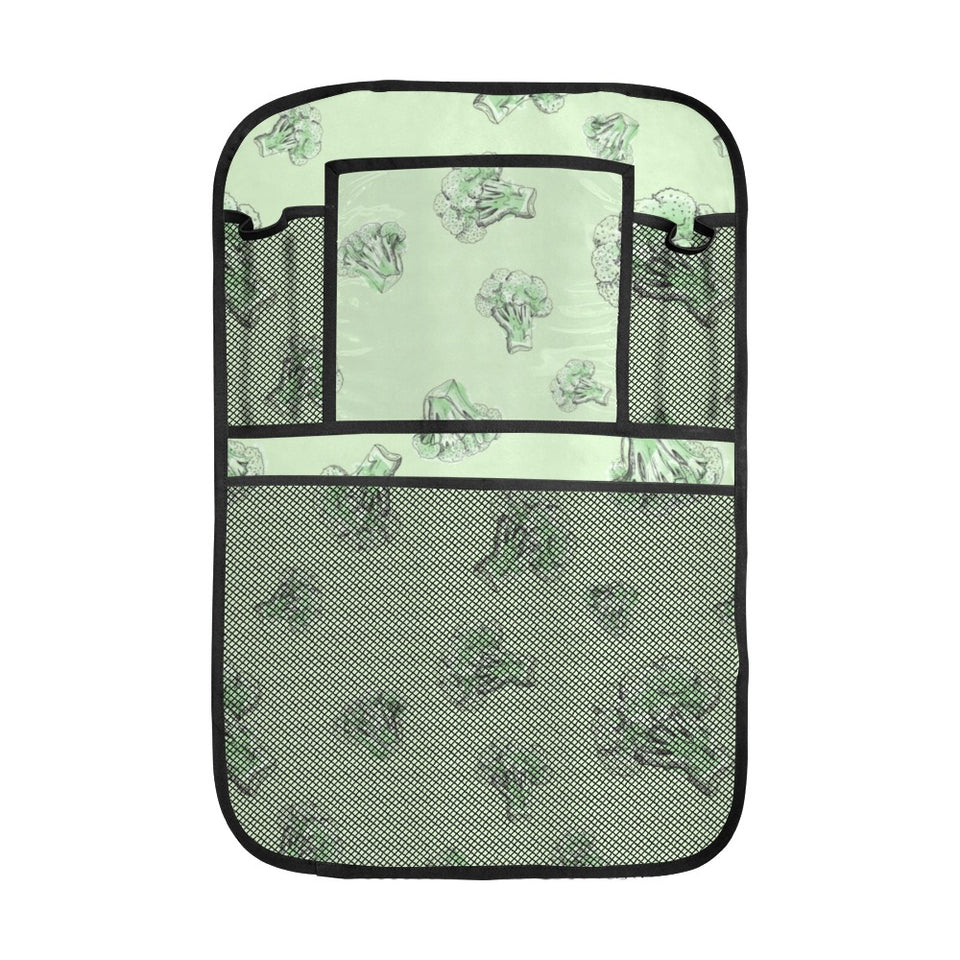broccoli sketch pattern Car Seat Back Organizer