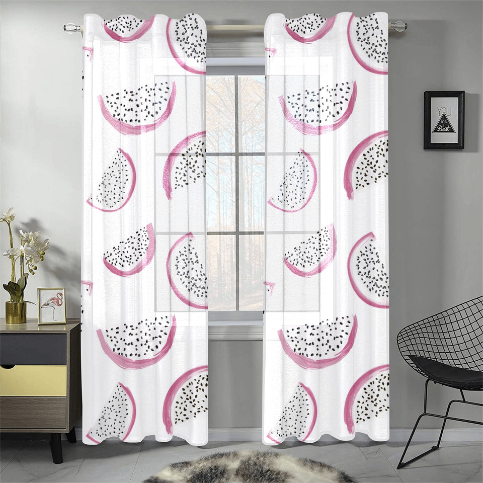 dragon fruit pattern Gauze Curtain
