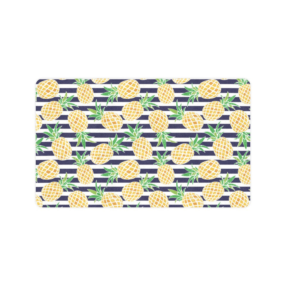 Pineapples pattern striped background Doormat