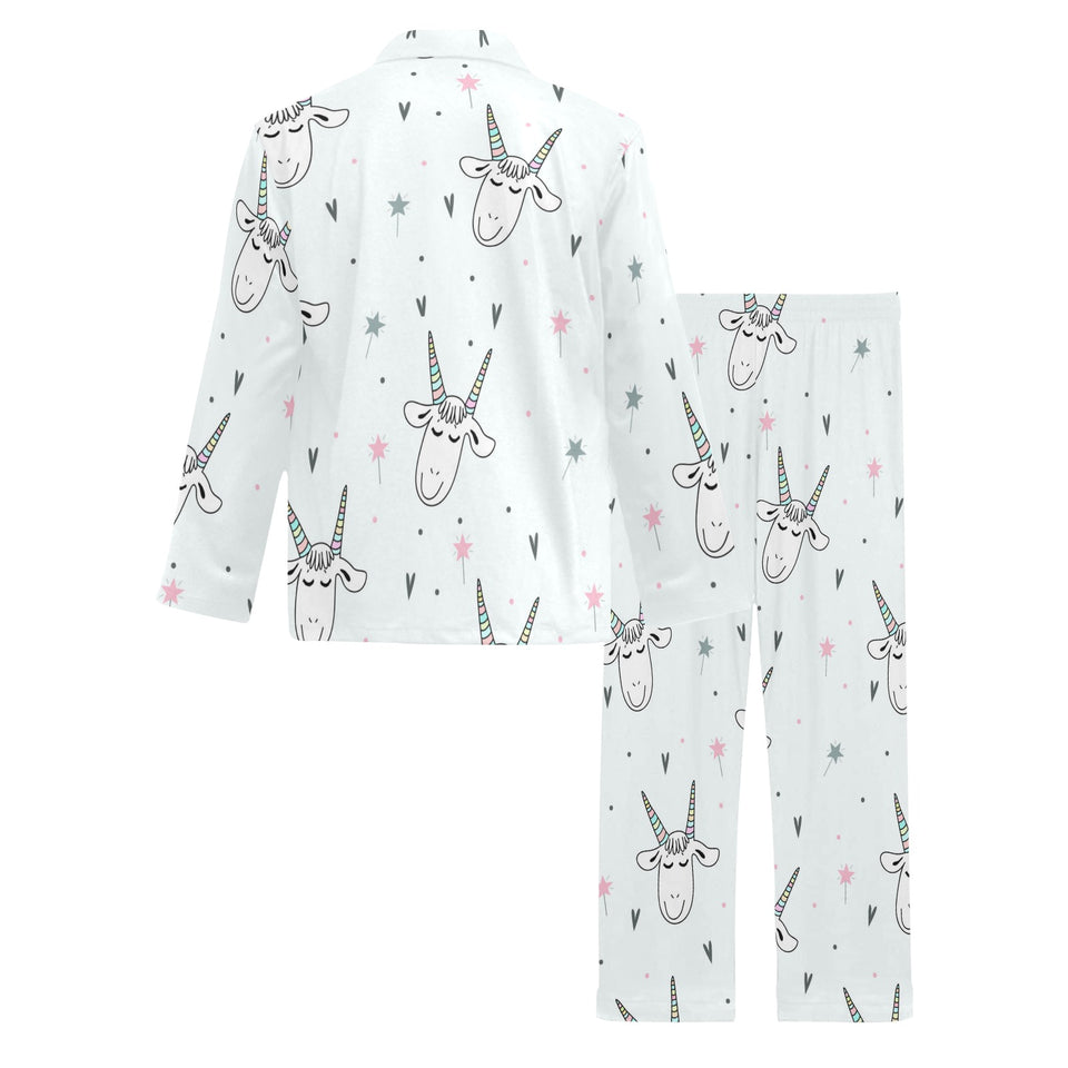 Cute goat design pattern Men's Long Pajama Set