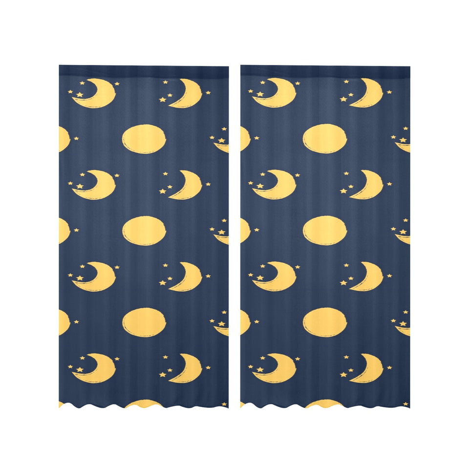 Moon star pattern Gauze Curtain