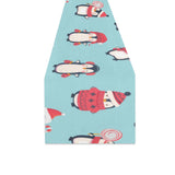 Cute penguin christmas design pattern Table Runner