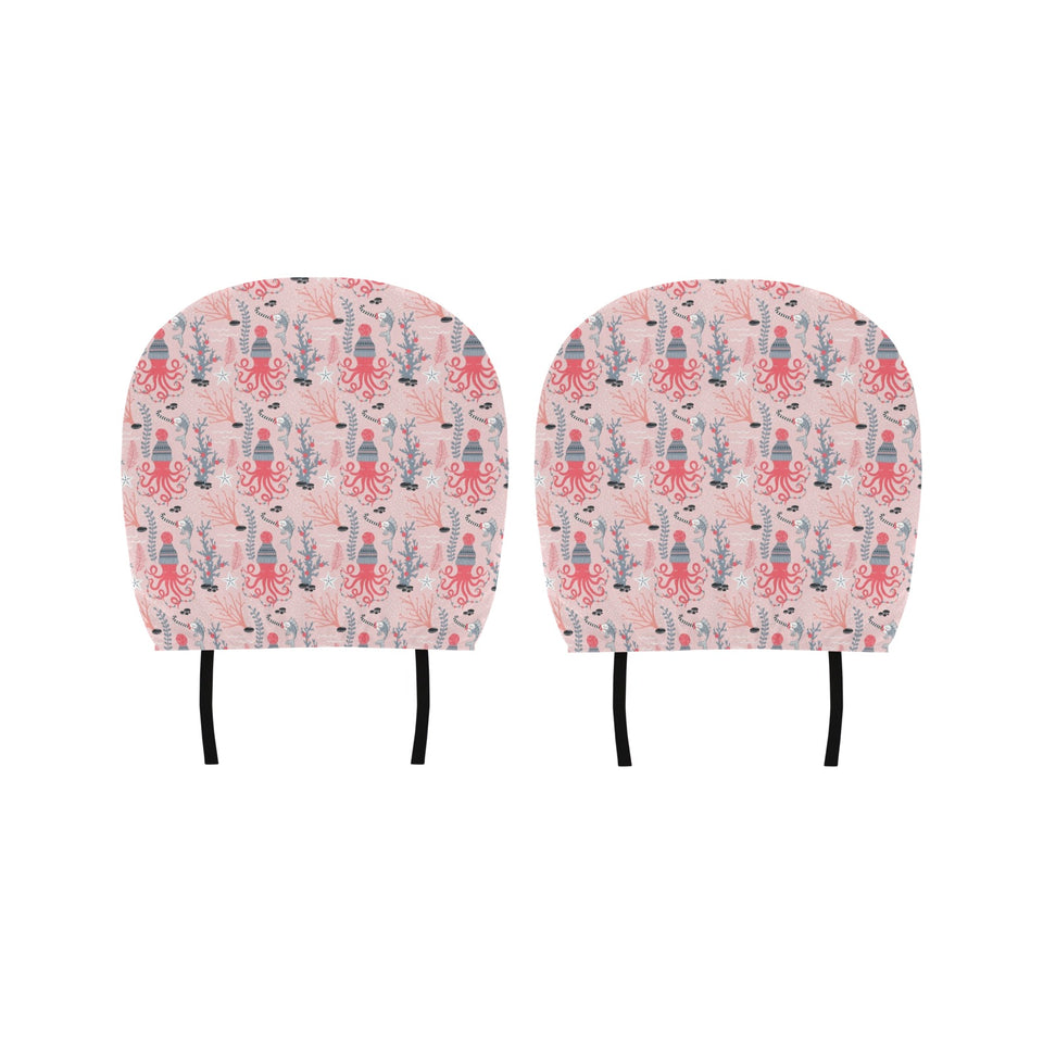 Octopus winter hat garland Fish candy Seaweed Cora Car Headrest Cover