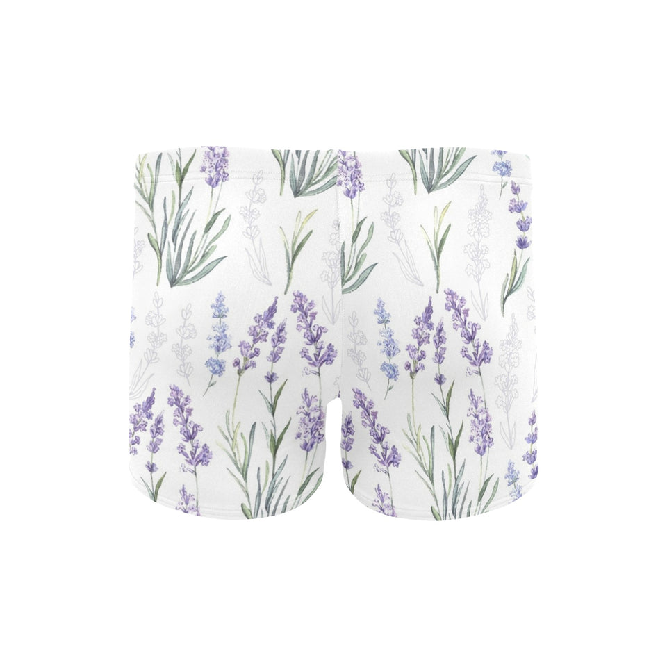 Hand painting Watercolor Lavender Men's Swimming Trunks