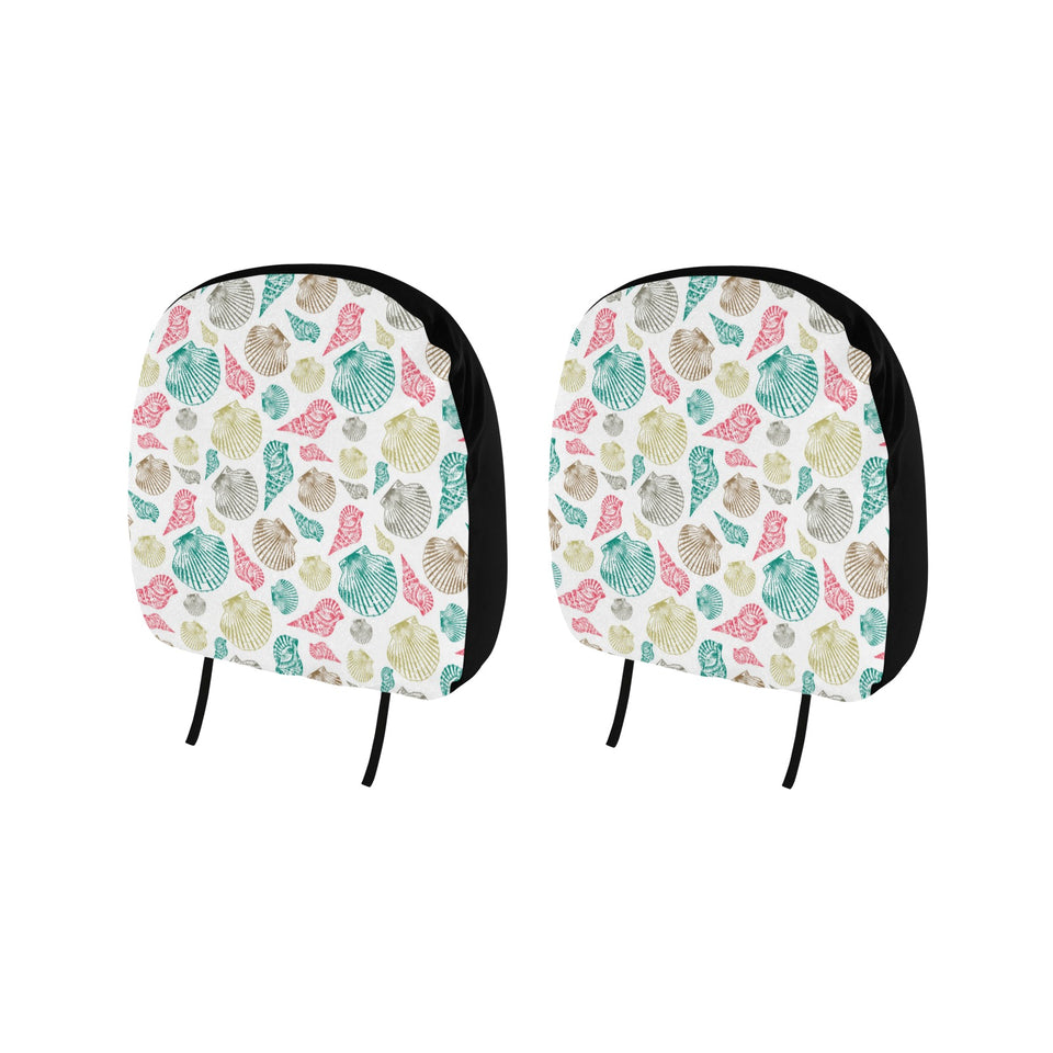 Colorful shell pattern Car Headrest Cover