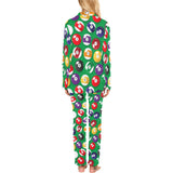 Billiard Ball Pattern Print Design 02 Women's Long Pajama Set
