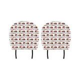 Camper Van Pattern Print Design 01 Car Headrest Cover