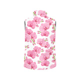 pink purple orchid pattern background Men's Padded Vest