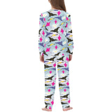 Stingray Pattern Print Design 01 Kids' Boys' Girls' All Over Print Pajama Set