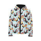 Rooster chicken cock snowfalke Kids' Boys' Girls' Padded Hooded Jacket
