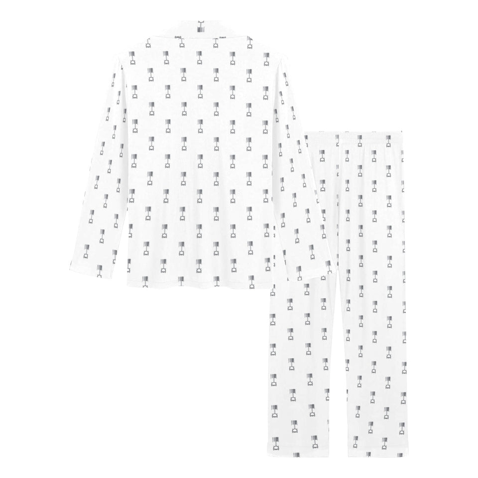 Engine Piston Background Pattern Print Design 01 Women's Long Pajama Set