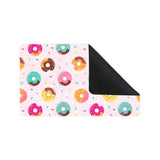 Donut pattern glaze pink background Doormat