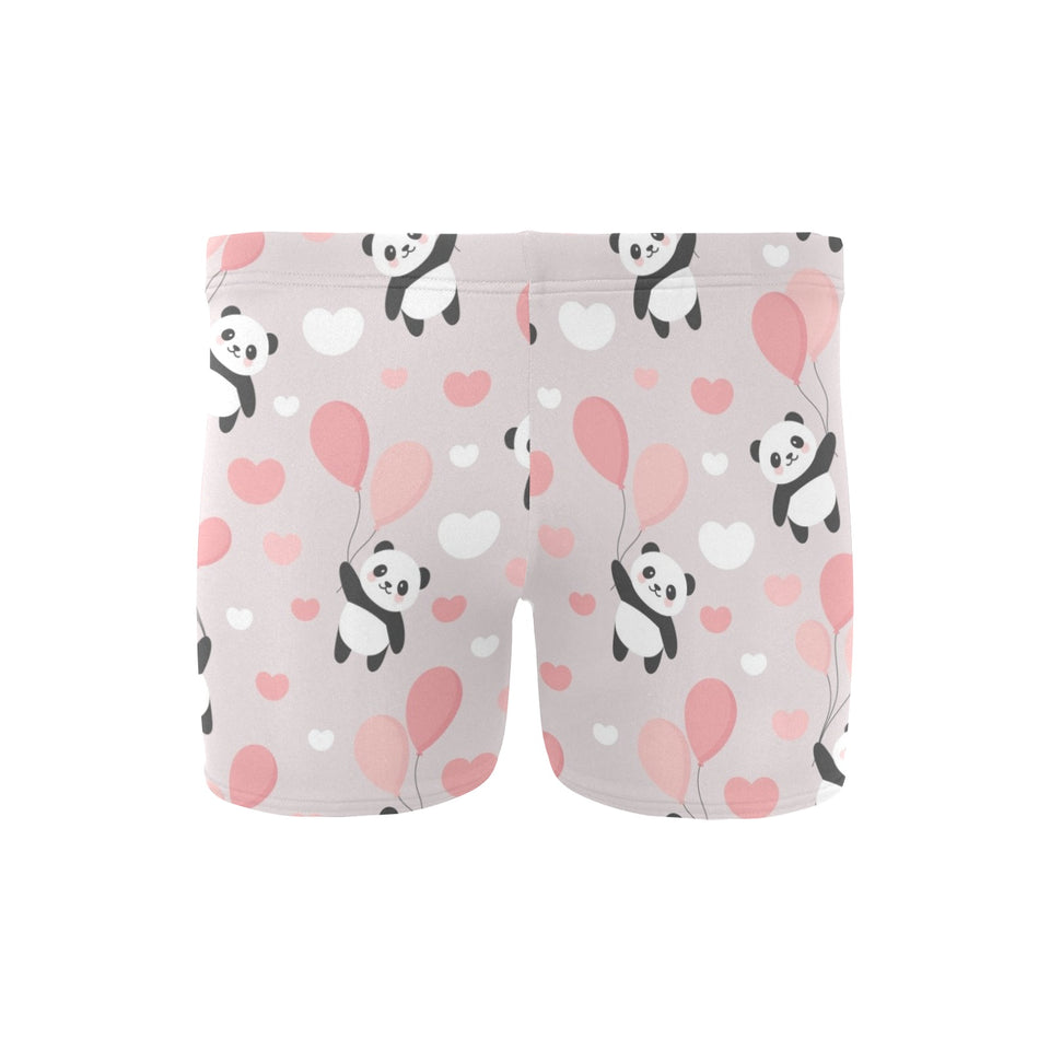 Cute panda ballon heart pattern Men's Swimming Trunks