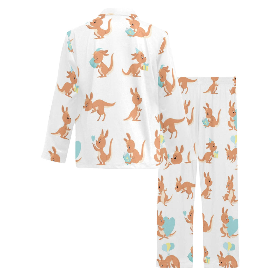 Cute Kangaroo pattern Men's Long Pajama Set