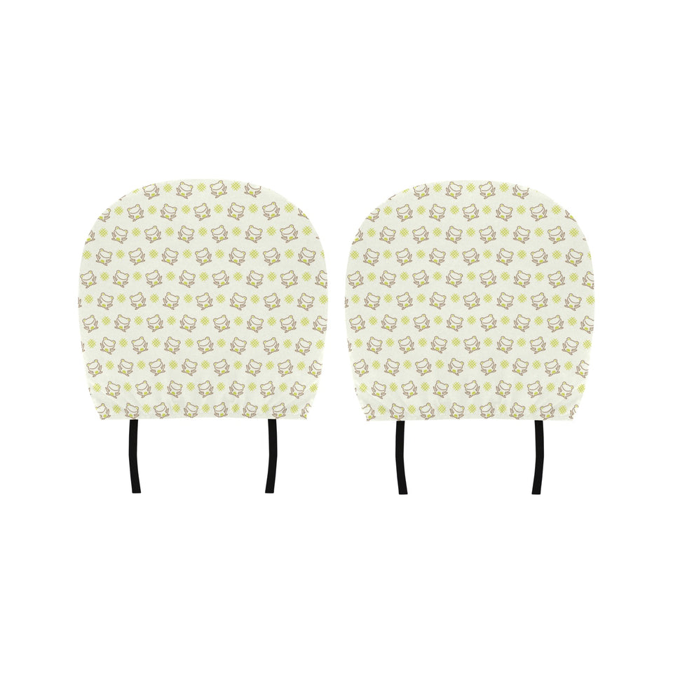 Cute cartoon frog baby pattern Car Headrest Cover
